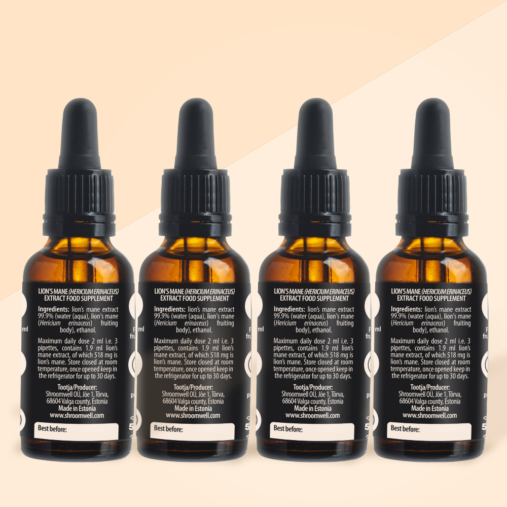 Bundle Lion's Mane Tincture 4x30ml