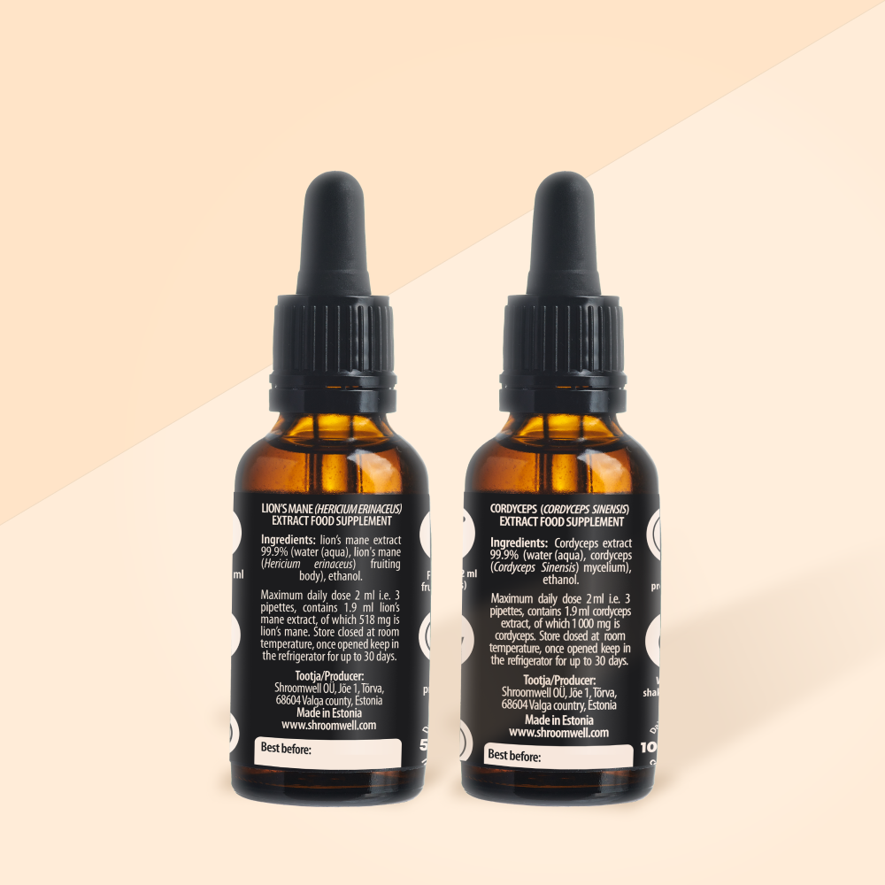 Bundle Lion's Mane & Cordyceps Tincture 2x30ml