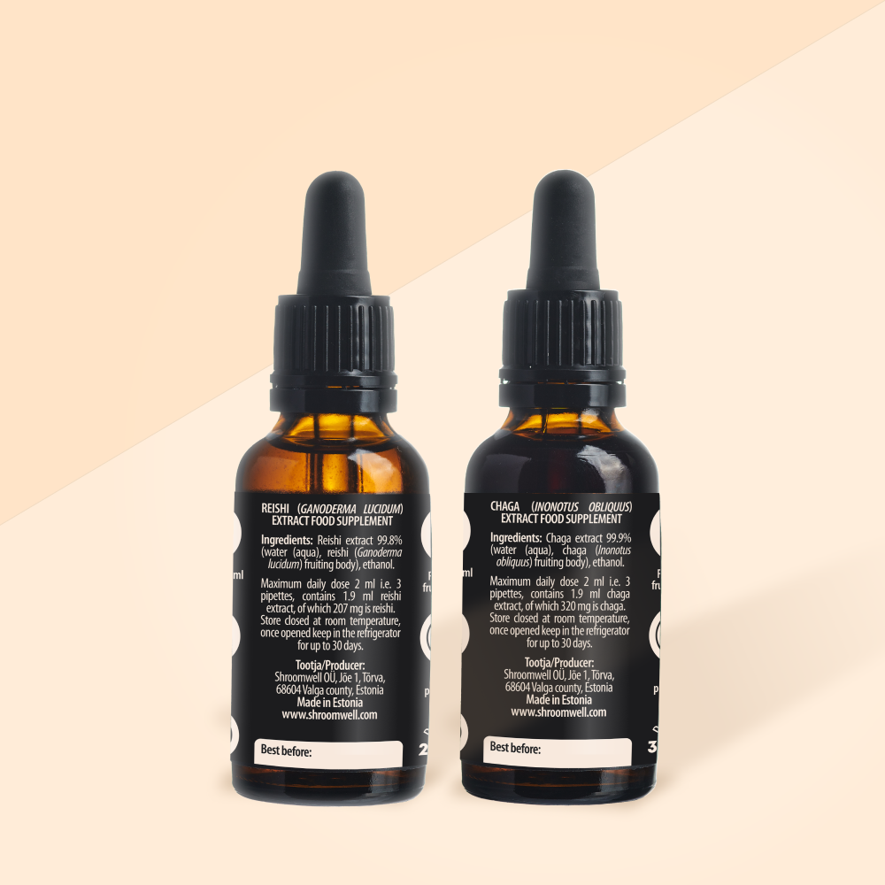 Bundle Chaga & Reishi Tincture 2x30ml