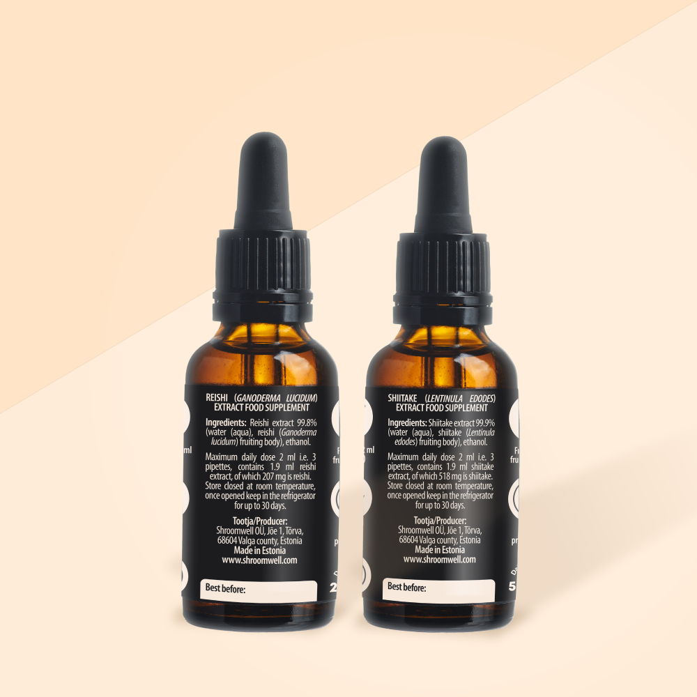 Bundle Shiitake & Reishi Tincture 2x30ml