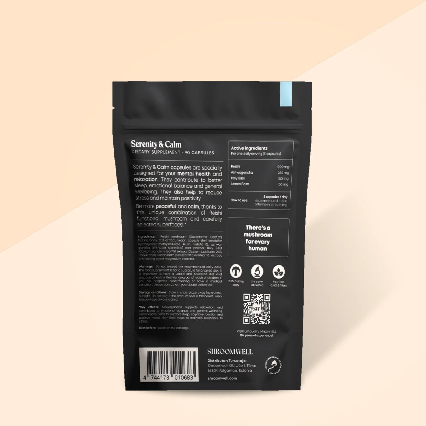 SERENITY & CALM capsules with Reishi & superfoods 90pcs