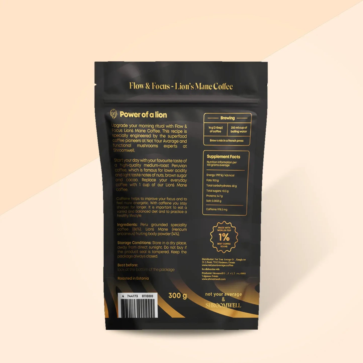 Flow & Focus Lion's Mane Coffee 300g