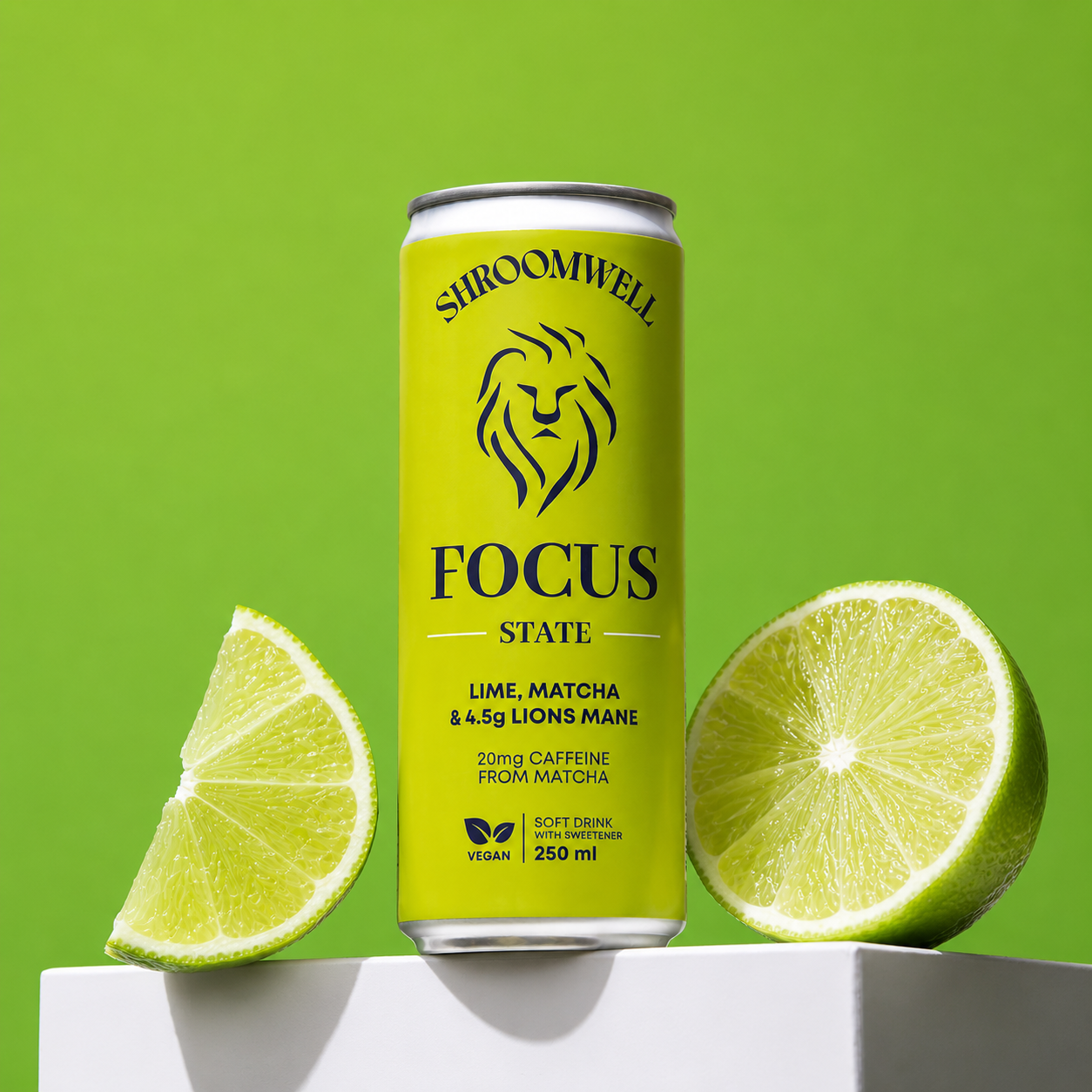 Focus State Lime & Matcha Soft Drink